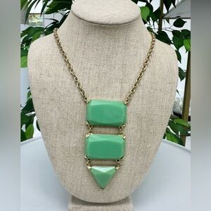 Green Geometric Arrow Necklace